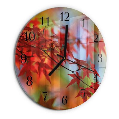 Orologio rotondo Foglie d'acero