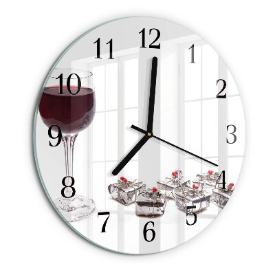 Orologio rotondo Bicchiere da vino