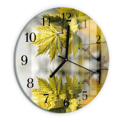 Orologio rotondo Foglia d'acero