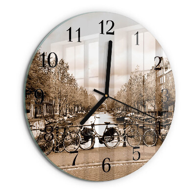 Orologio rotondo Amsterdam Seppia