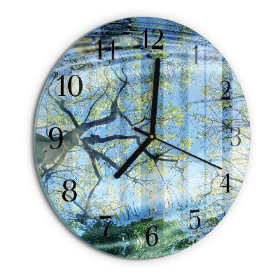 Orologio rotondo Alberi Acqua