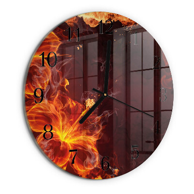 Orologio rotondo Fiori di fuoco