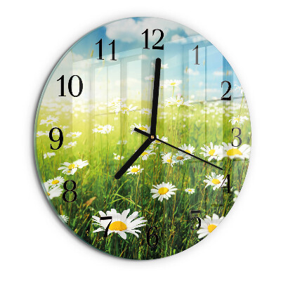 Orologio rotondo margherite