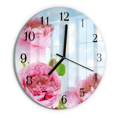 Orologio rotondo Peonie