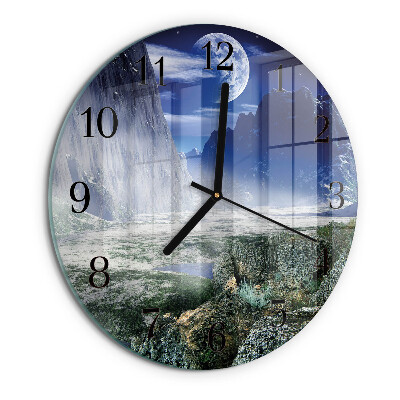 Orologio rotondo Montagne Luna