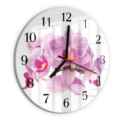 Orologio rotondo Orchidee