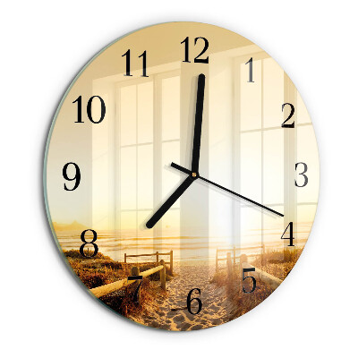 Orologio rotondo Sentiero lungo la spiaggia