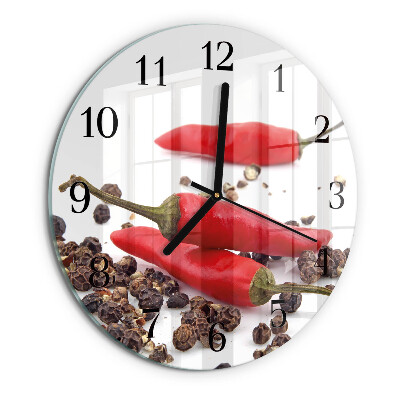 Orologio rotondo peperoncini