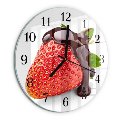 Orologio rotondo Cioccolato alla fragola