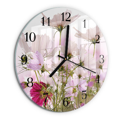 Orologio rotondo Fiori di cosmo