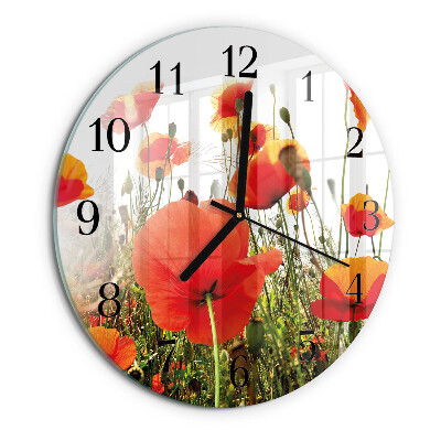 Orologio rotondo Papaveri