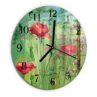 Orologio rotondo Papaveri