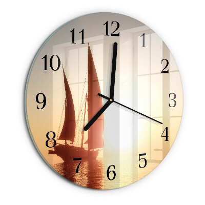 Orologio rotondo Barca a vela