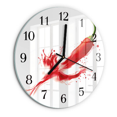 Orologio rotondo peperoncino