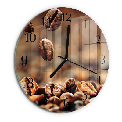 Orologio rotondo chicchi di caffè