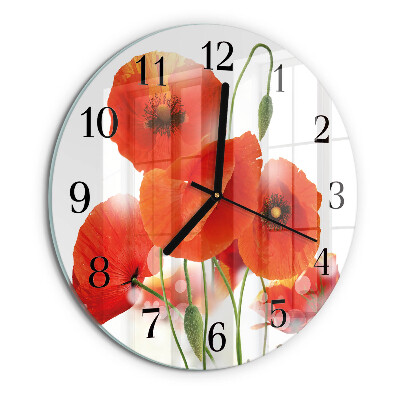 Orologio rotondo Papaveri