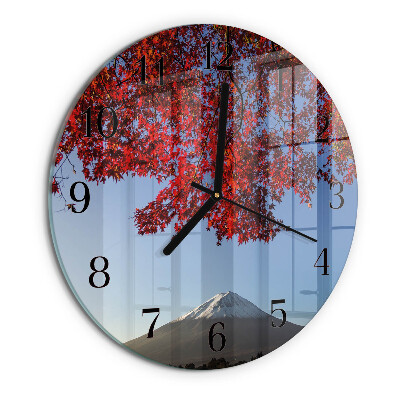 Orologio rotondo Foglie di montagna