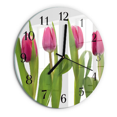 Orologio rotondo Tulipani