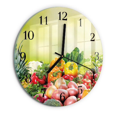 Orologio rotondo Verdure