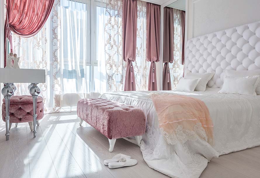 Camera da letto glamour: modi per progettare uno spazio lussuoso